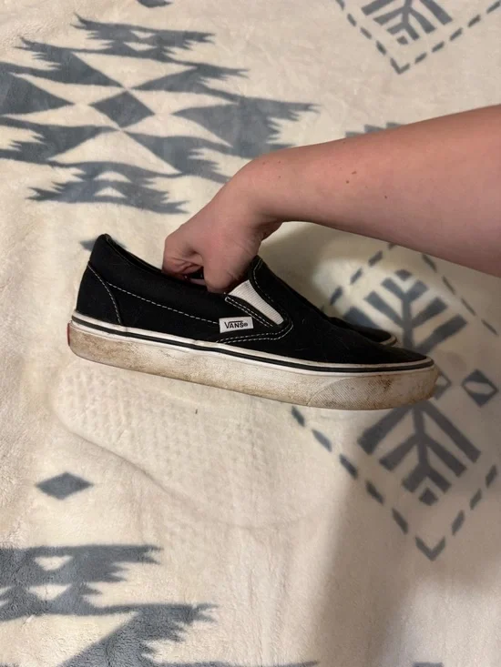Vans Black Slip-On Canvas Sneakers - Picture 2 of 3